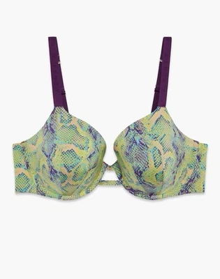 Savage X Fenty Microfiber T-Shirt Bra Print Lime Green Boa Baddie 34B NWT - Image 1 of 3
