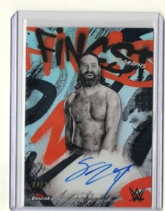 2025 Topps Finest WWE Sami Zayn BLACK REFRACTOR AUTO AUTOGRAPH 4/25 - Picture 1 of 1