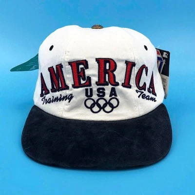 Sombrero de dos tonos del equipo de entrenamiento de América de los Juegos Olímpicos de los años 90 vintage Foto 1 de 3