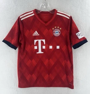 Adidas Bayern Munich Jersey Boys Large Red Home Soccer Kit Youth - Picture 1 of 13