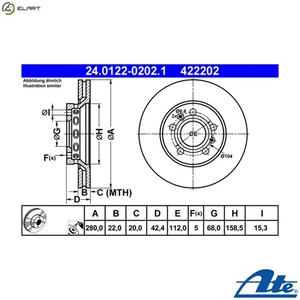 2x BRAKE DISC 24.0122-0202.1 FOR VW AUDI A8L BRK/BKL/AYT 3.2L CEXB/CARA 3.0L A8 - Picture 1 of 10