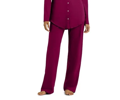 Pantalones de pijama largos de lujo de algodón Hanro para mujer S cintura elástica amapola profunda Foto 1 de 4