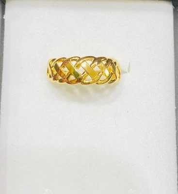 14k Solid Yellow Gold Band Ring 2.15GM 6.5Sizes - Image 1 of 4