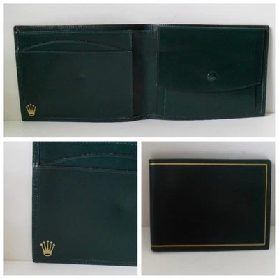 Hermoso Portatarjetas Cartera ROLEX Cuero Verde - Nuevo Nunca Usado Excelente Estado Foto 1 de 4