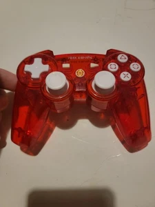 PS3 Rock Candy Wireless Controller Red Clear No Receiver No Dongle PlayStation - Picture 1 of 3