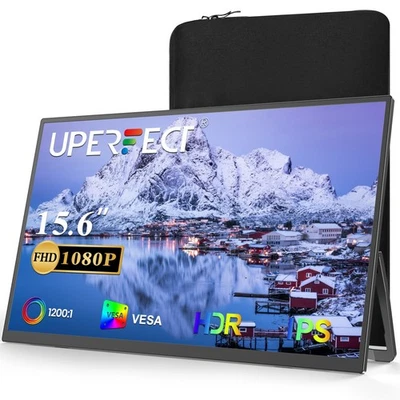 UPERFECT 15,6 Zoll HDMI Portable Monitor IPS Display PC Monitor 1920x1080 - Bild 1 von 4
