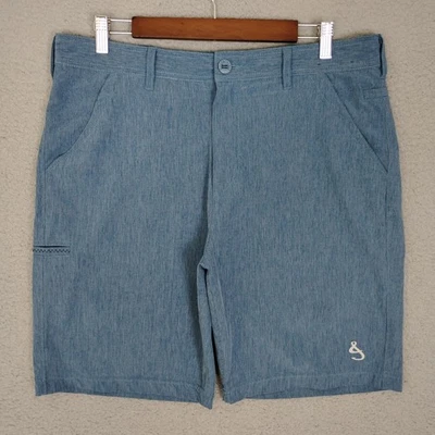 Pantalones Cortos Hook & Tackle Para Hombres 34 Azul Marea Alta Híbrido Elastizado Rendimiento Outfitters Foto 1 de 4
