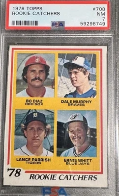Dale Murphy 1978 Topps Rookie Catchers PSA 7 NM Graded Card - Image 1 of 2