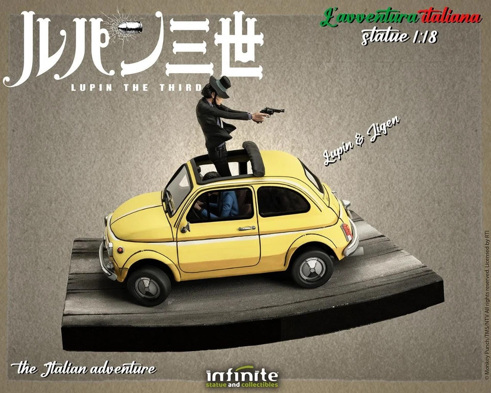 LUPIN E JIGEN 3RD ITALIAN ADVENTURE 1/18 RESIN STATUE KAUSTIC PLASTIK MSRP $300 - Image 1 of 4