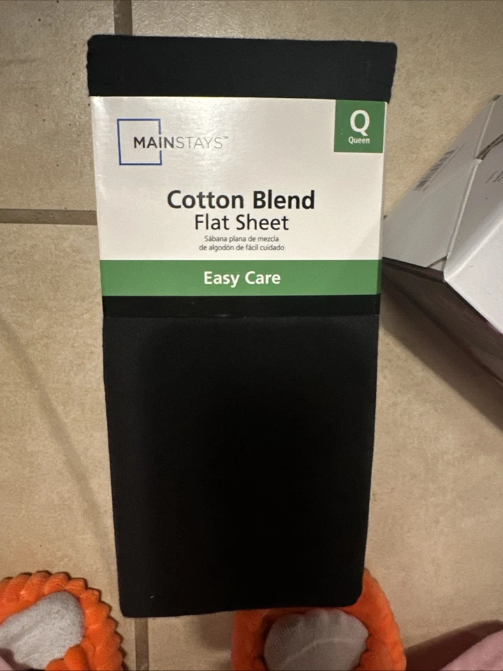 Nuevo 300 TC Mezcla de Algodón Fácil Cuidado Sábana Plana Papiro Beige Talla Queen Pilares Foto 1 de 1