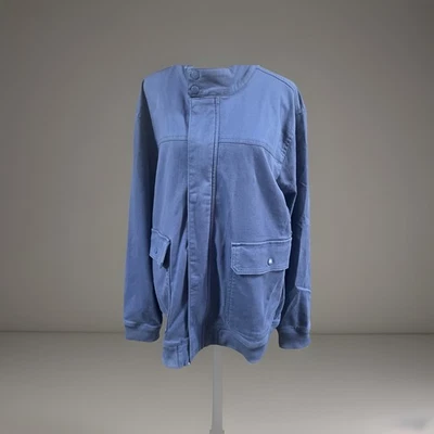 Chaqueta de sarga Harrington azul Free Assembly para hombre talla XL NUEVA CON ETIQUETAS Foto 1 de 4