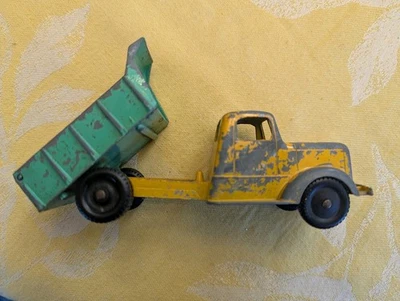 TootsieToy Mack B-Line yellow Dump Truck die cast 5" 1950s - Image 1 of 4