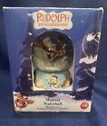 Rudolph The Red-Nosed Reindeer Musical Snow Globe Waterball Enesco RARE Vintage