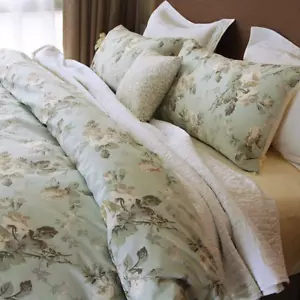 Französische Land Garten Toilette Blumendruck Bettdecke Quilt Cover Baumwolle Bettwäsche Set - Bild 1 von 8