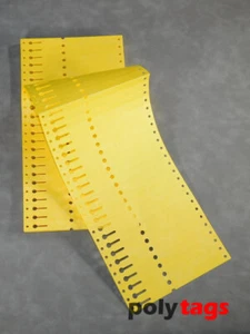 Tyvek Schlaufenetiketten 160 x 12,7 mm gelb 1.000 Stk. HDPE Nadeldrucker/Hand - Bild 1 von 4