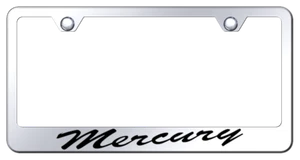 Mercury Laser Etched Script Logo Chrome License Plate Frame Official Licensed - Picture 1 of 1