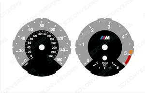 BMW E81 E82 Diesel 1M Replica Custom Dial Cards Gauges - Picture 1 of 1