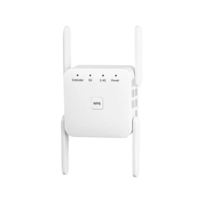 Internet Booster Wireless Signal WiFi Repeater Dual Band Range Extender 1200mbps - Image 1 of 4