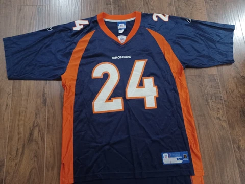 Reebok On Field Champ Bailey #24 Denver Broncos Jersey Mens Large Cover