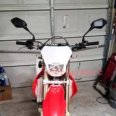 Black Motorcycle Rearview Mirrors 10mm Off Road For HONDA XR650L XR250L XR350R - Image 1 of 4