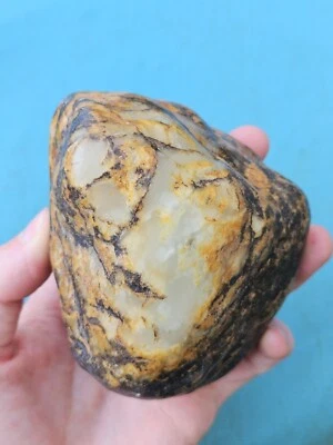 Siberian White River Jade Cobble, 1 lb 14 oz Foto 1 de 4