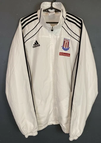 ADIDAS MEN'S FC STOKE CITY 2010/2011 JACKET TRACK TOP SOCCER FOOTBALL SIZE L Cover