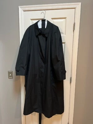 Gabardina vintage Christian Dior Monsieur manga larga 46L negra Foto 1 de 4