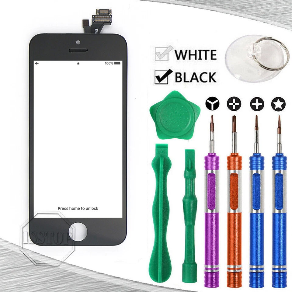 Para iPhone 5 5S 5C SE LCD Pantalla Táctil Pantalla Digitalizador Repuesto 9 Herramientas EE. UU. Foto 1 de 2