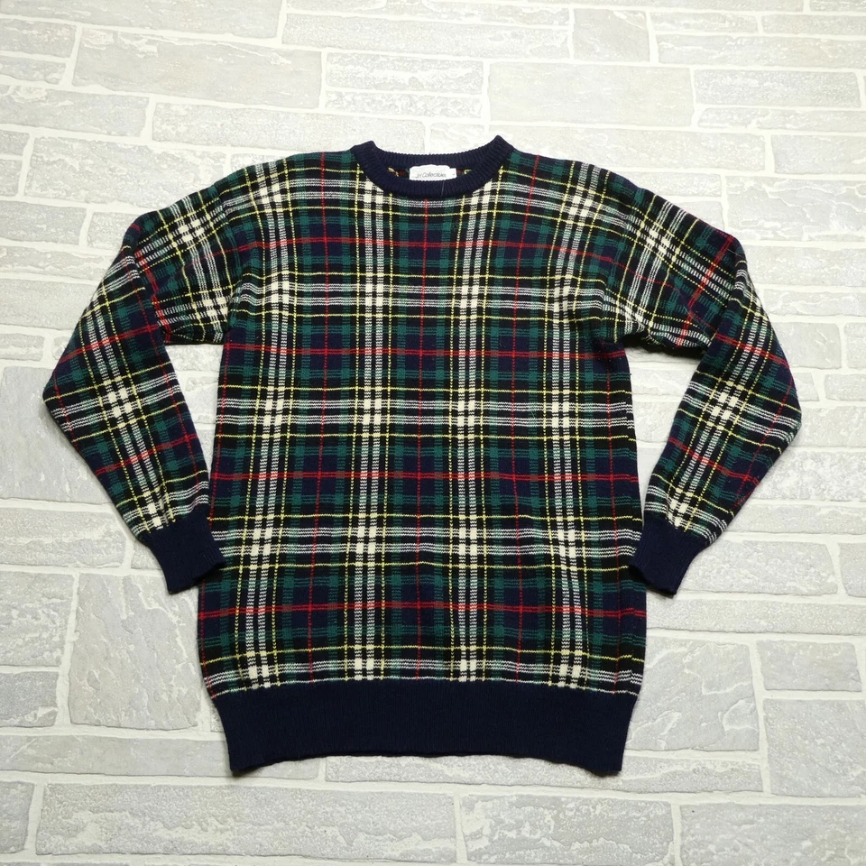 Suéter Coleccionable JH Para Mujer Talla Grande Verde Escocés Mezcla de Lana Foto 1 de 4