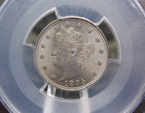 1895 Liberty Head "V" Nickel 5c PCGS MS63 #223 Uncirculated Unc BU ECC&C, Inc Cover