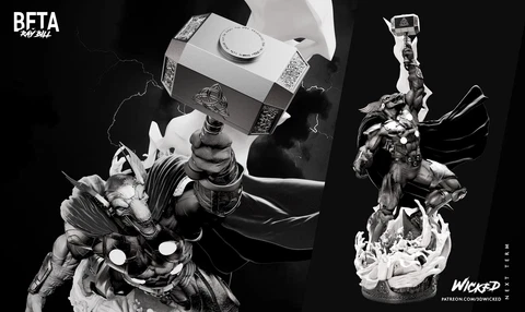 Beta Ray Bill  3D printed unpainted resin model kit Cover