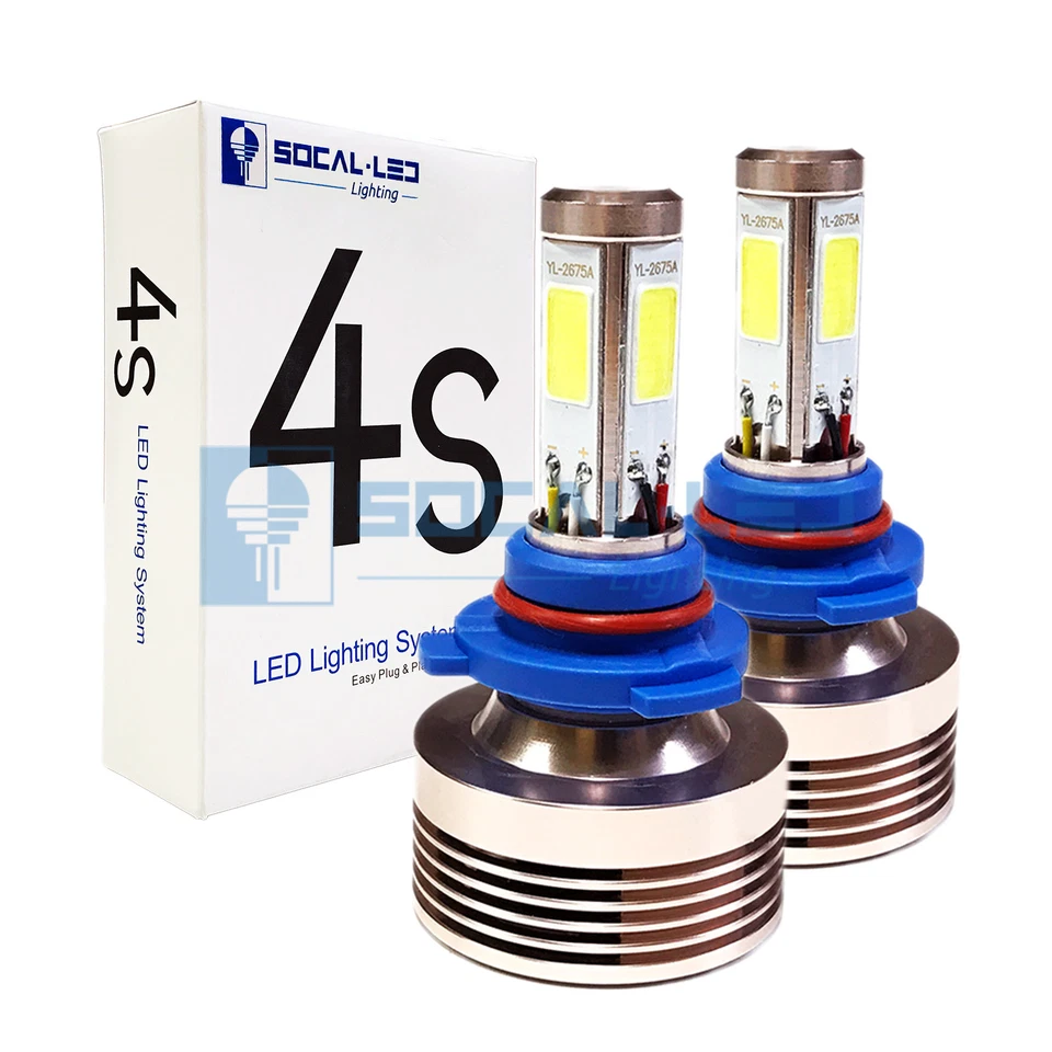 SOCAL-LED 2x 4S H10 9145 Bombilla Antiniebla 80W LED Kit Conversión 6000K Xenón Blanco Foto 1 de 4