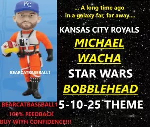 ⚡️MICHAEL (SKY) WACHA KANSAS CITY ROYALS STAR WARS BOBBLEHEAD 5-10-25 THEME ⚡️ - Picture 1 of 10
