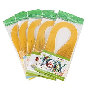 New ListingQuilling Strips,600 Strips Pure Colors 3x39cm Quilling Paper Strips Dark Yellow