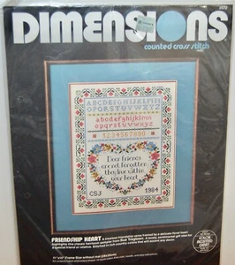 "Friendship Heart" Counted Cross Stitch Picture Kit Dimension NEW 3572 - Picture 1 of 3