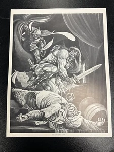 Opera d'arte stampata Conan God in the Bowl Billy Graham 1985 (11"" x 14"") spedizione gratuita! - Foto 1 di 1