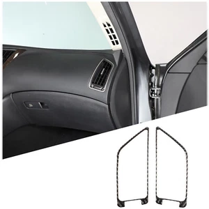 Carbon Fiber Car Side Air-Con Vent Outlet Frame Trim For Infiniti Q50 2015-2023 - Picture 1 of 12