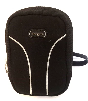 Estuche para cámara Targus negro mini 5 x 4 doble cremallera correa de mano logotipo para hombres mujeres Foto 1 de 4