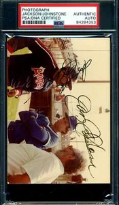 Reggie Jackson Jay Johnstone PSA DNA Coa Hand Signed Original Photo Autograph - Picture 1 of 1