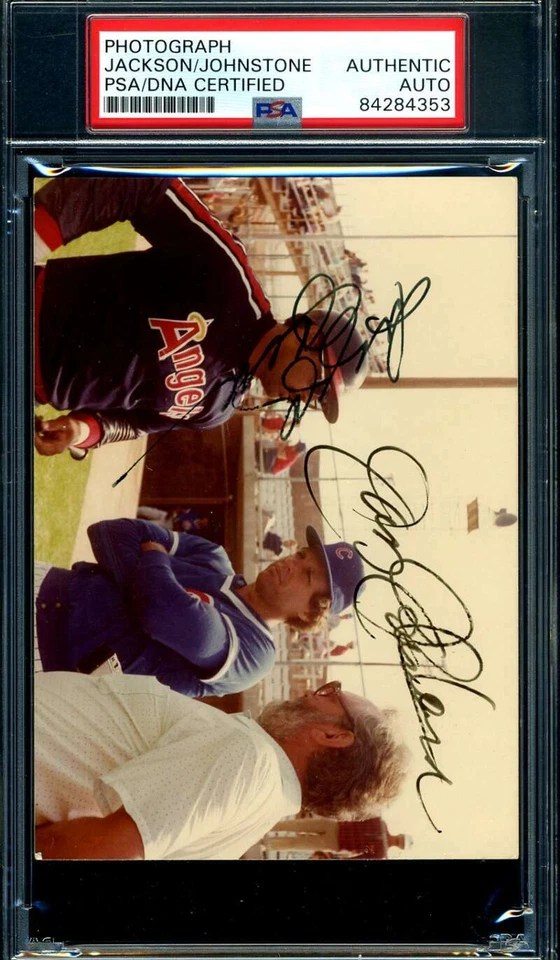Reggie Jackson Jay Johnstone PSA DNA Coa Hand Signed Original Photo Autograph - Image 1 of 1