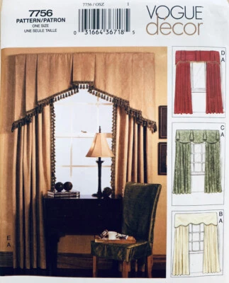 Vogue Sewing Pattern 7756 | Home Decor - Curtains & Valance - Window Treatments - Image 1 of 2