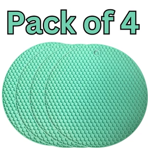 Multipurpose Silicone Trivet Mat, Heat Resistant Non-Slip Pot Holder, Pack of 4 - Picture 1 of 5