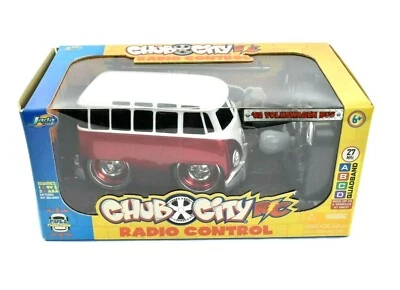 Chub City Radio Controlled 1962 VW Bus Red & White Volkswagen Jada Toys 2006   - Image 1 of 4