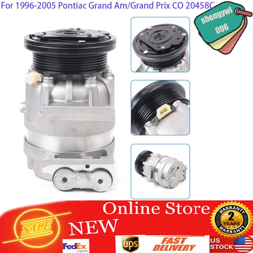 Compresor de aire acondicionado con embrague Pontiac Grand Am/Grand Prix CO 20458C 1996-2005 Foto 1 de 4