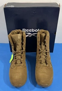 NIB MENS REEBOK 8" SUBLITE CUSHION TACTICAL SIDE ZIP BOOTS RB8809 10 M COYOTE - Picture 1 of 5