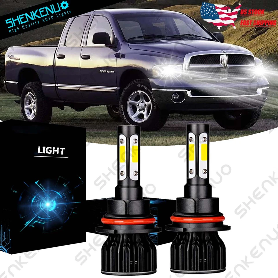 Для Dodge Ram 1500 2500 3500 1999-05 светодиодная фара дальнего ближнего света яркий белый K9L - Изображение 1 из 4