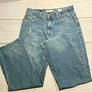 Freeworld Jeans 32x32 measures 31x30 Distressed Relaxed Fit Denim Men's Blue - Picture 1 of 12