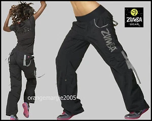 ZUMBA CARGO Pants UK London Harrods CONVERTS TO CAPRI w SNAP on LEGS-XS S M L XL - Picture 1 of 4