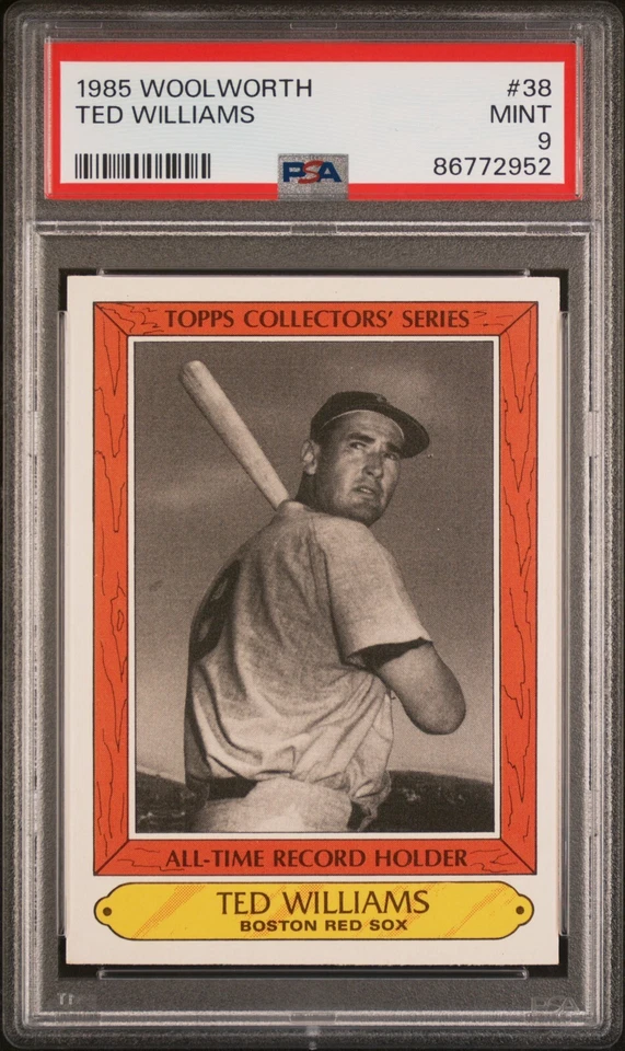 1985 Woolworth Ted Williams #38 PSA 9 MINT 🔥 Nice Rare Vintage Card LOW POP - Image 1 of 2