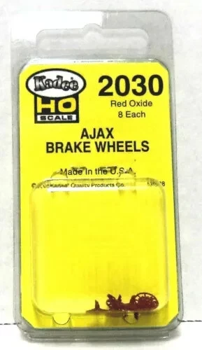 Kadee 2030 - Red Oxide  AJAX Freight Car Brake Wheel - Plastic - Package of 8 - Image 1 of 1